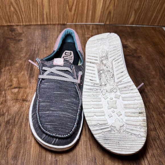 Hey Dude Wendy charcoal jersey- youth size 2/womens size 3 - Picture 4 of 6